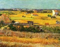 Cosecha en La Crau con Montmajour al fondo Vincent van Gogh